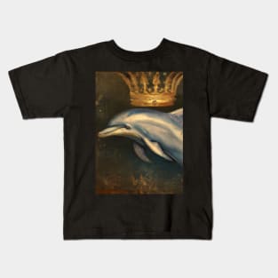 Dolphin with a Crown Kids T-Shirt